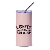 Coffee Is My Life Blood Tumbler, Coffee Lover Gift, Cute Coffee Cup, Drinkware Gift Idea, Hot and Cold Drink Tumbler, Gift for Her - Tawshia